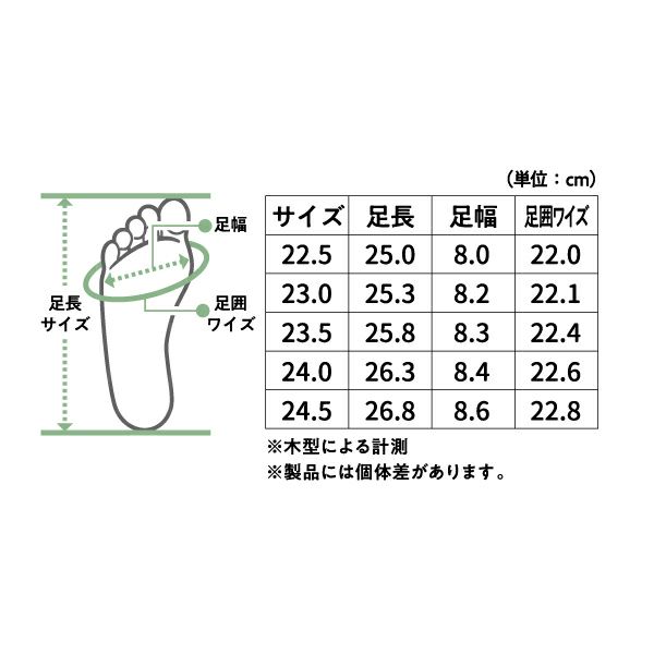 カラー整体パンプス ローヒール サイズ表