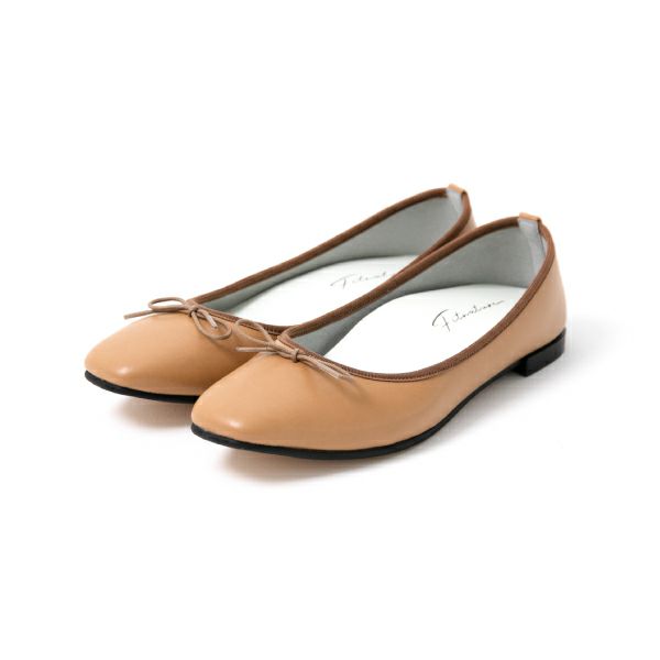 Fit Foot Ballet スクエアトゥ(キャメル)