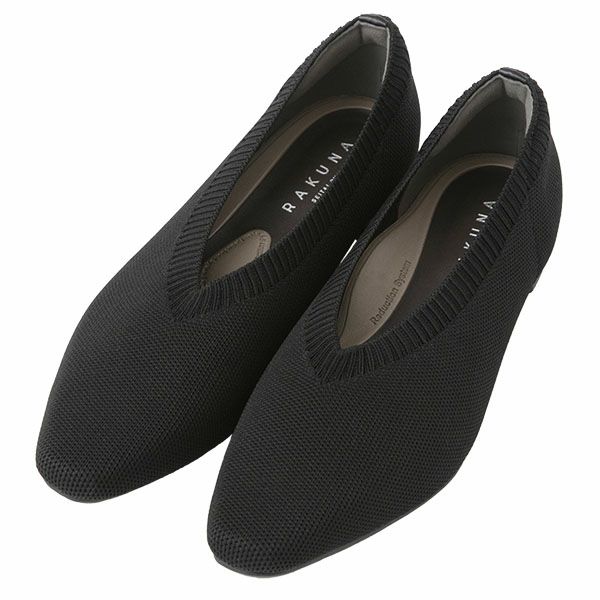 整体ニットパンプス（ブラック）