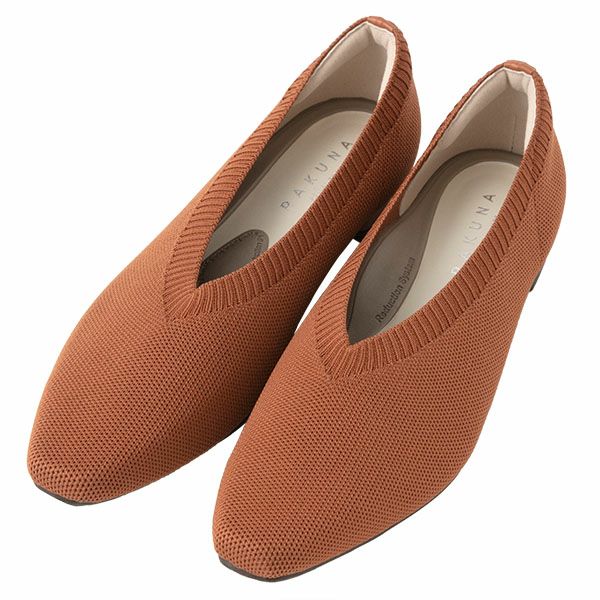 整体ニットパンプス（ブラウン）