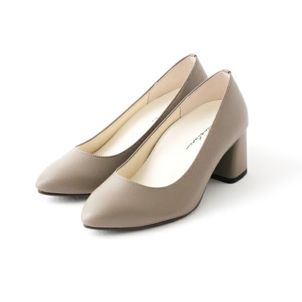 フットケアパンプス 6cmヒール（エトープ)斜め正面