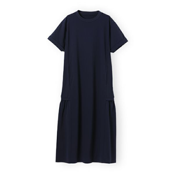  UVブロックギャザーワンピース（ブラック）