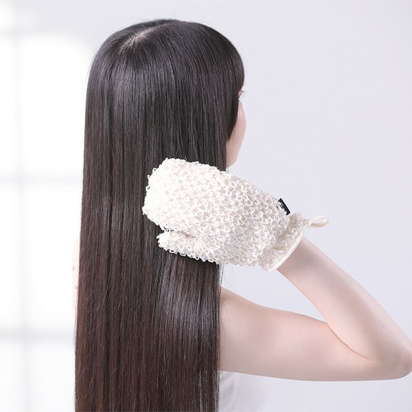 シルクケアミトン 使用イメージ