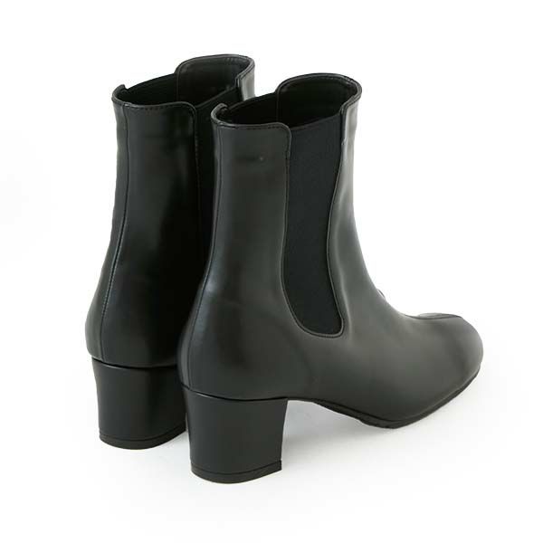 整体サイドゴアブーツ（ヒールタイプ） 斜め背面